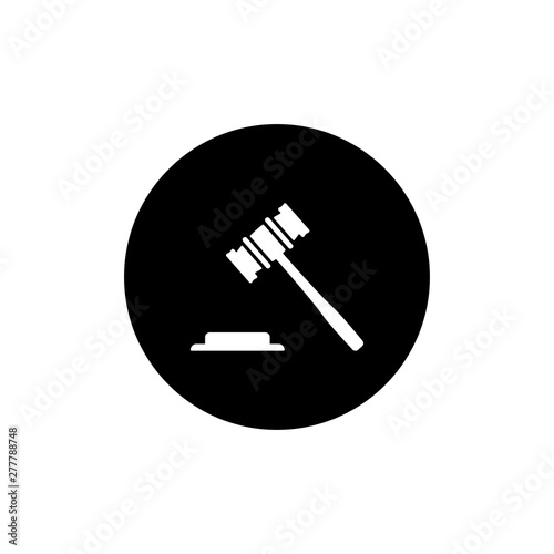 gavel judge symbol icon template illustration vector