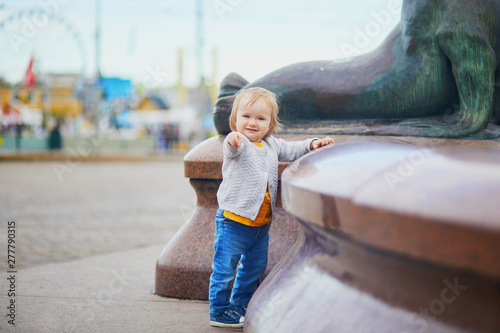 Toddler having fun outdoors