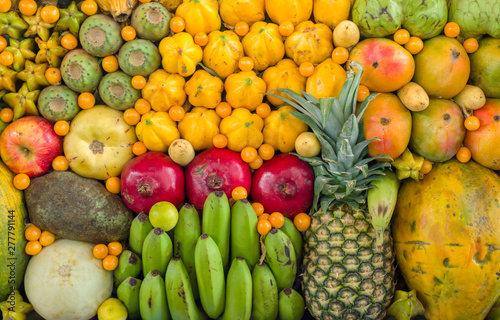 Exotic fruits display