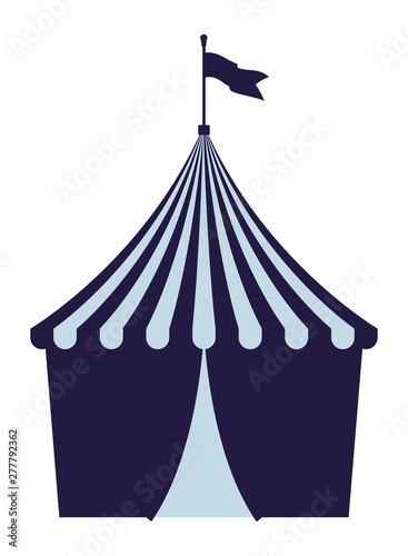 big top circus with flag