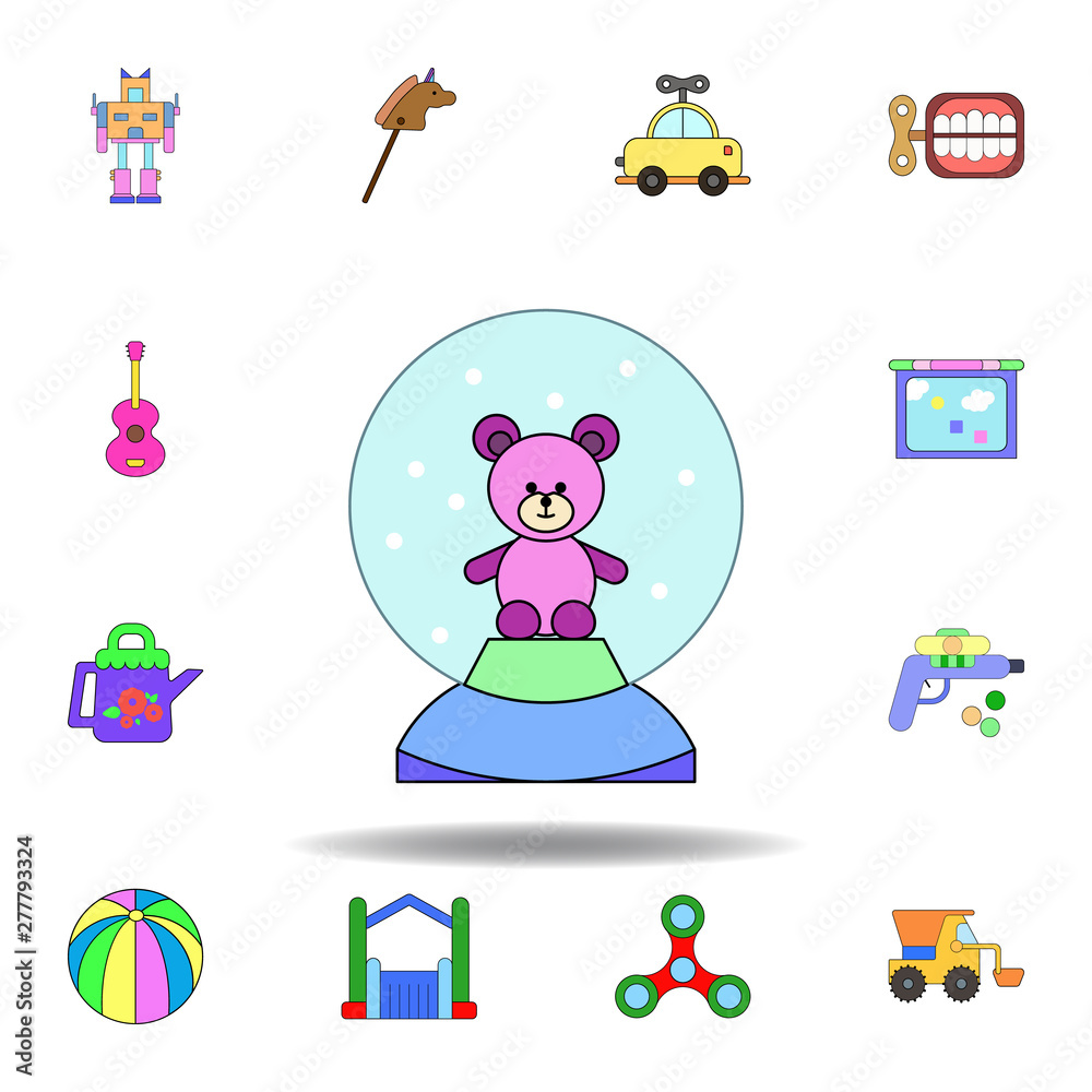 cartoon snow globe bear toy colored icon. set of children toys illustration icons. signs, symbols can be used for web, logo, mobile app, UI, UX cartoon snow globe bear toy colored icon. set of children toys illustration icons. signs, symbols can be used for web, logo, mobile app, UI, UX