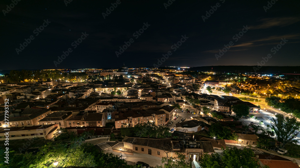 Night view on Toledo roofs