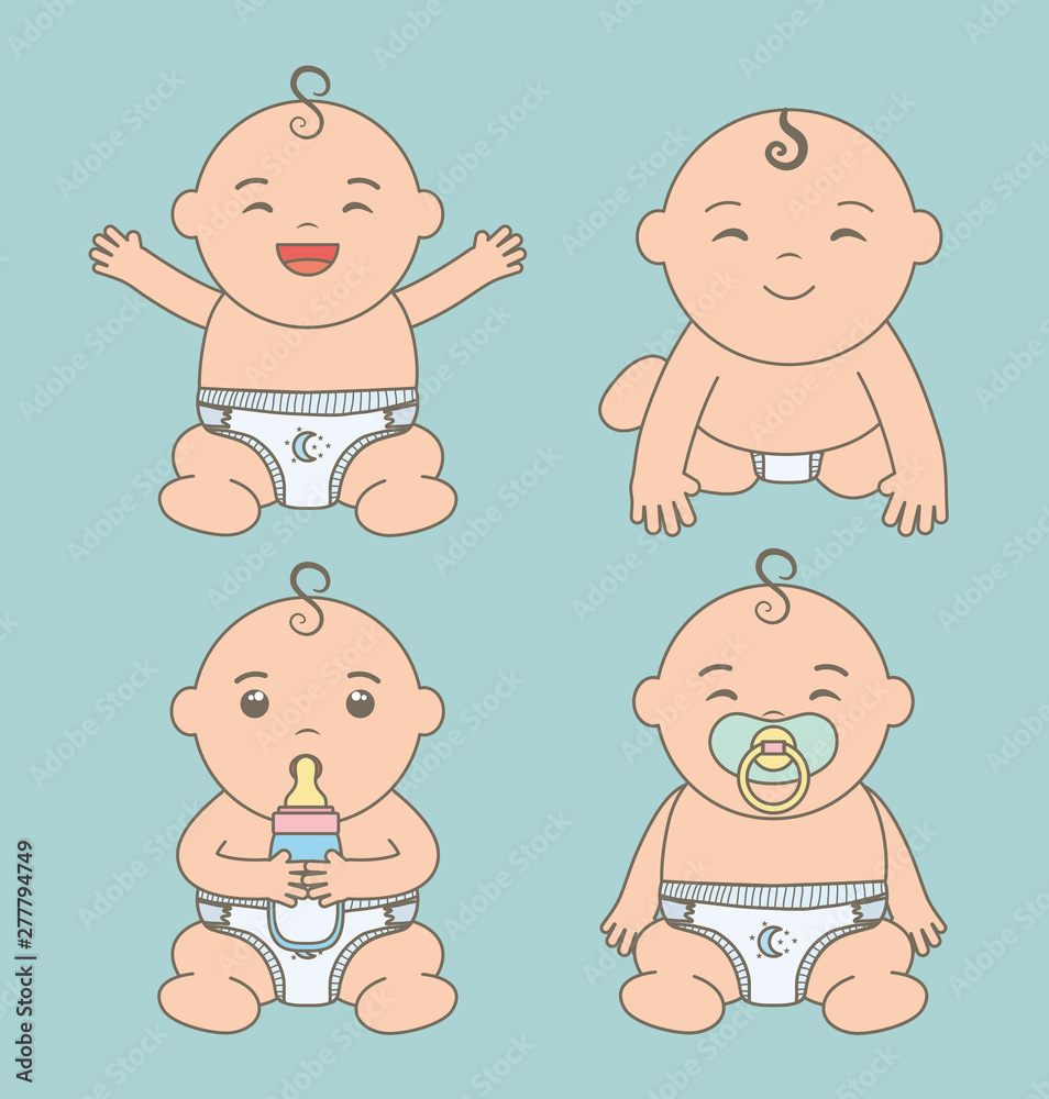 cute little babies boys with bottle milk and pacifier cute little babies boys with bottle milk and pacifier