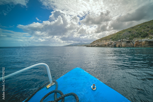 Tourist boat heading for the Blue Caves