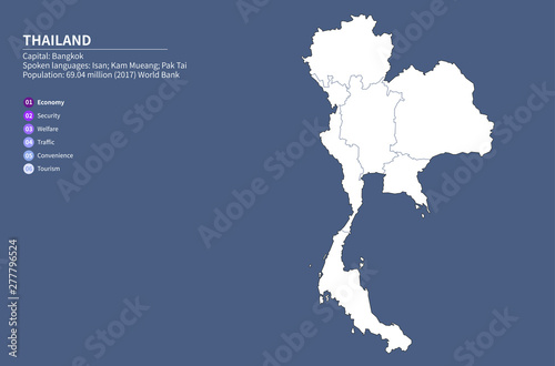 thailand map. graphic vecto...