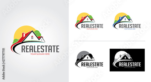 Real Estate minimalist and creative logo set
