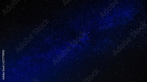 blue sky with stars and milky way