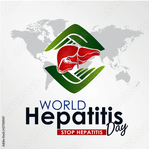 hepatitis day poster design vector template