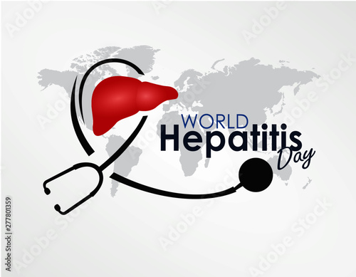 hepatitis day poster design vector template