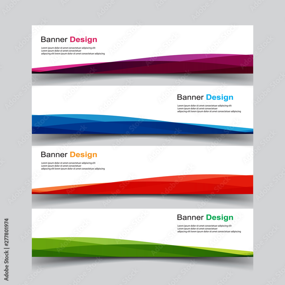 Fototapeta premium Vector Abstract banner web template