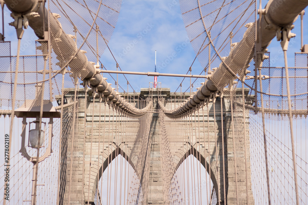 Obraz premium New York, EUA - View over Brooklyn Bridge.