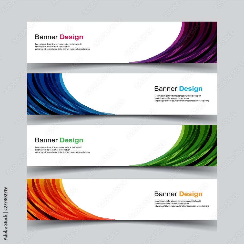 Fototapeta premium Vector Abstract banner web template