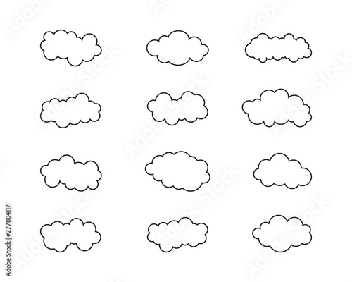 Blue sky with cloud icon illustration