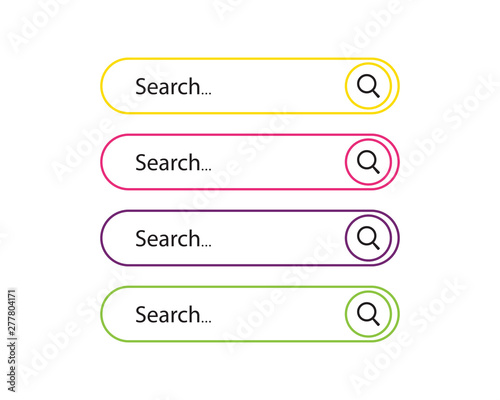 Search logo template vector icon illustration design
