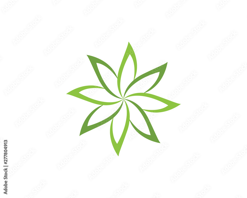 Leaf background icon illustration