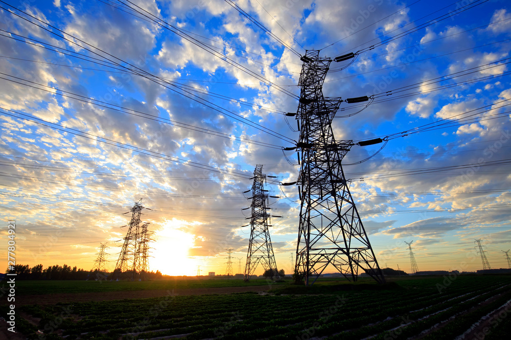 the pylon in the evening the pylon in the evening