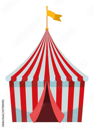 big top circus with flag