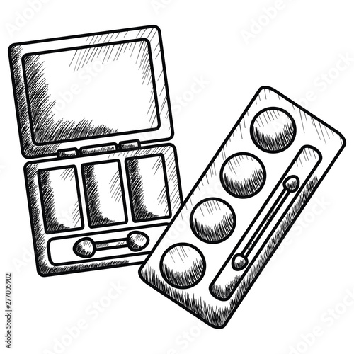 eye shadows make up drawing icon