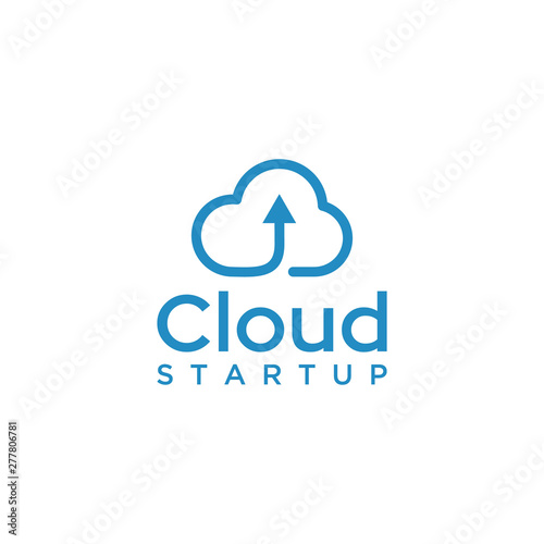 cloud startup vector. icon logo design