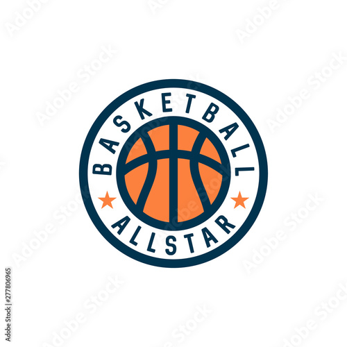 Modern professional basketball vector icon logo design