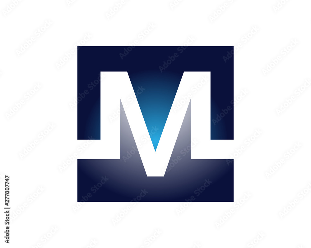 M letter square logo icon template M letter square logo icon template