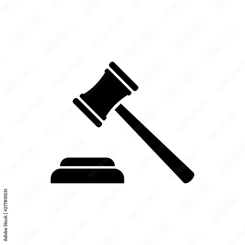 Judge Gavel Auction icon vector illustration Judge Gavel Auction icon vector illustration