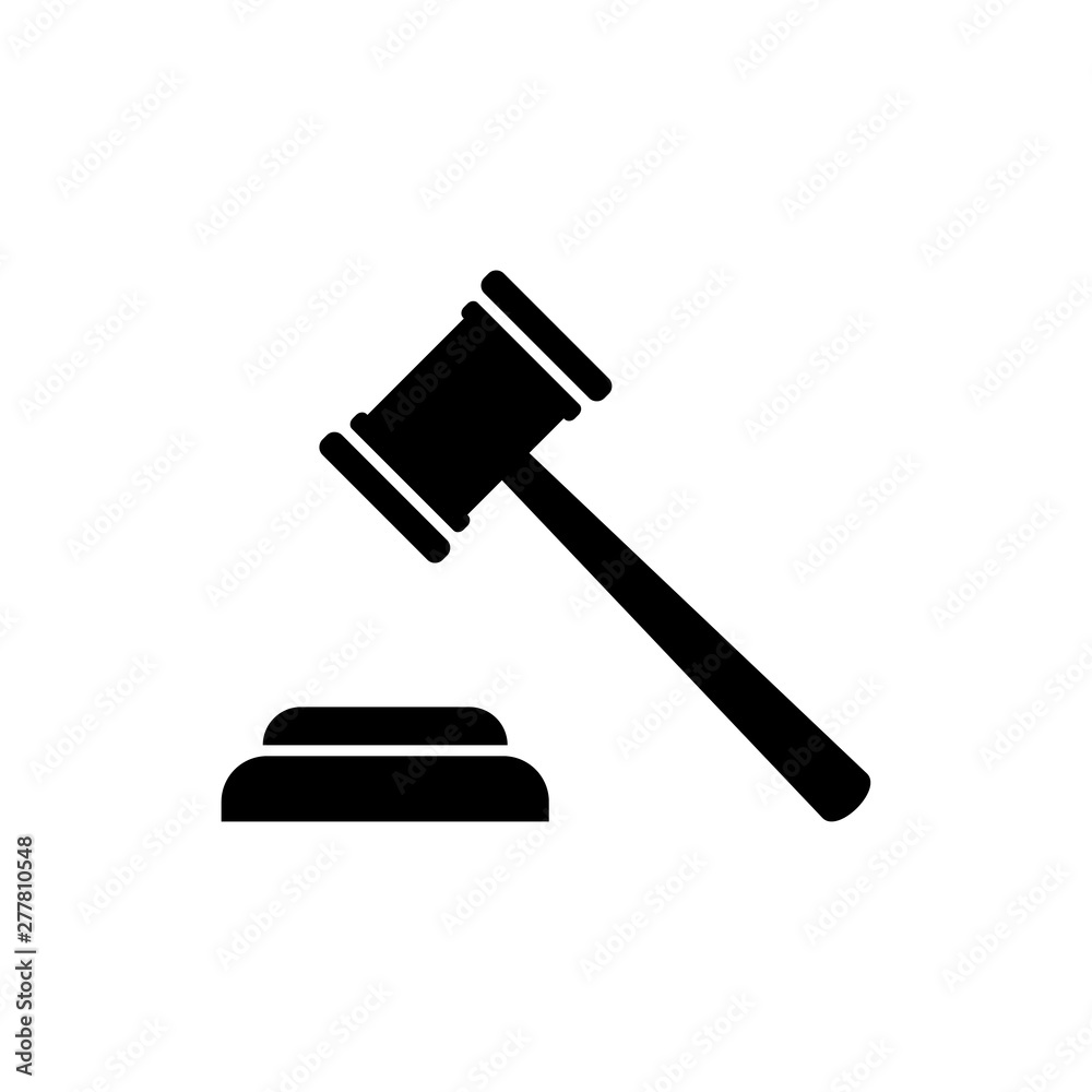 Judge Gavel Auction icon vector illustration Judge Gavel Auction icon vector illustration
