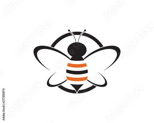 Bee Logo Template vector icon illustration