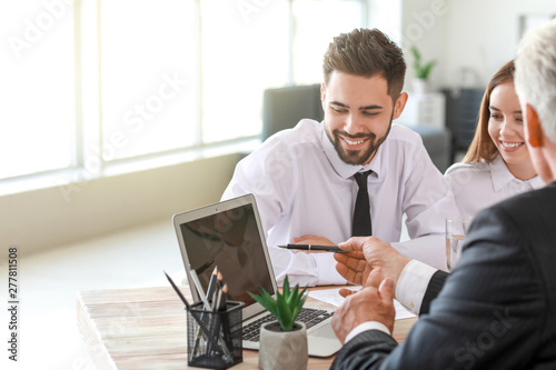 Couple meeting with notary ...
