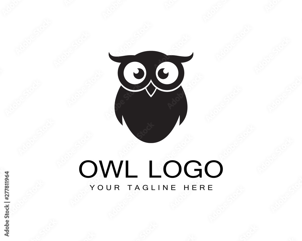 Fototapeta premium Owl logo template vector