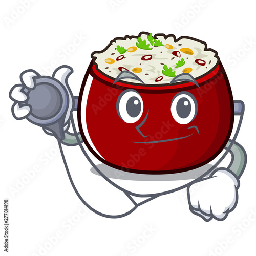 Doctor curd rice served in mascot bowl
