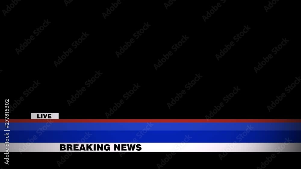 Breaking News Lower Third Includes Alpha Channel - LIVE