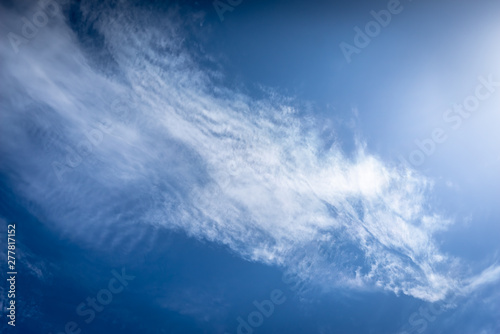 Blue Sky, White Clouds. Background Heaven, Amazing View. Sky Scenery, Beautiful view of Blue Sky.