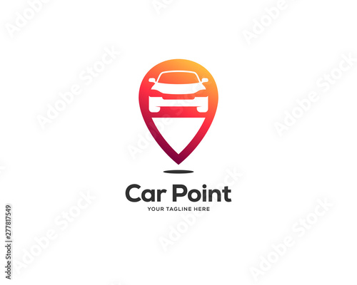 car logo design template, auto point logo design