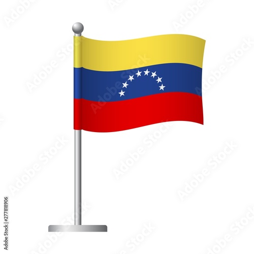 Free Download venezuela flag on pole icon - GFXLoad