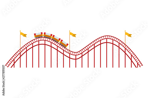 roller coaster in amusement park