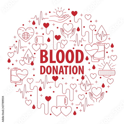 Donation Blood circle banner