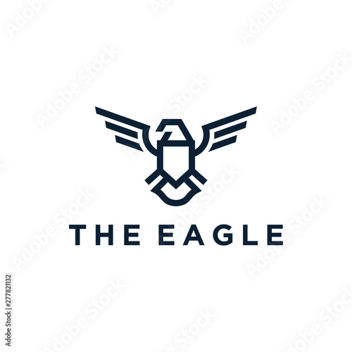 falcon eagle logo. vector icon. line outline illustration design
