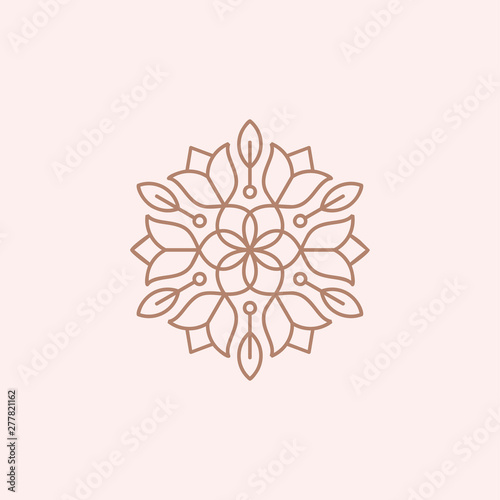 flower mandala ornament vector icon logo design photo