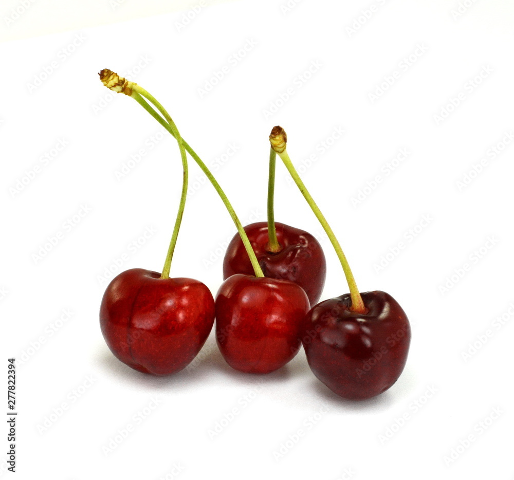 sweet cherries isolated on the white background sweet cherries isolated on the white background