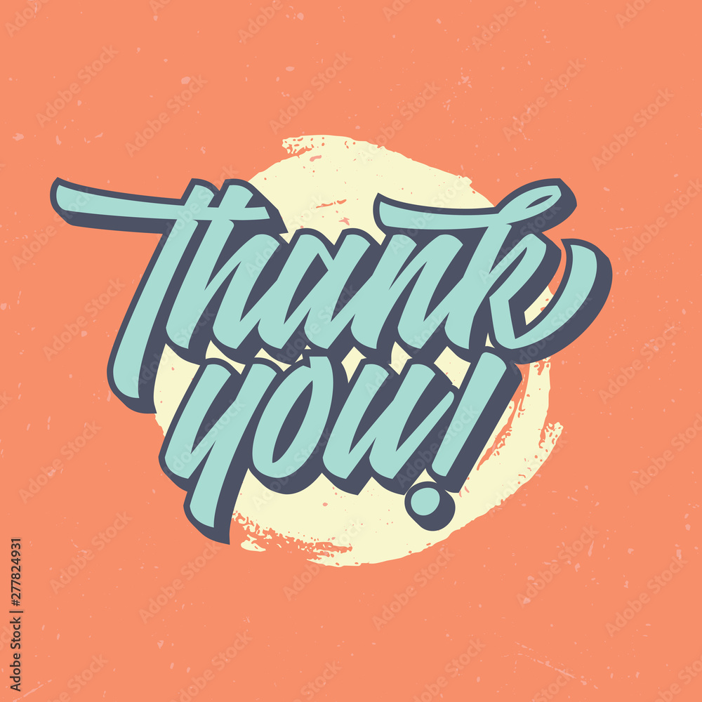 Thank You! - Design For Greeting Cards Stock Vector | Adobe Stock
