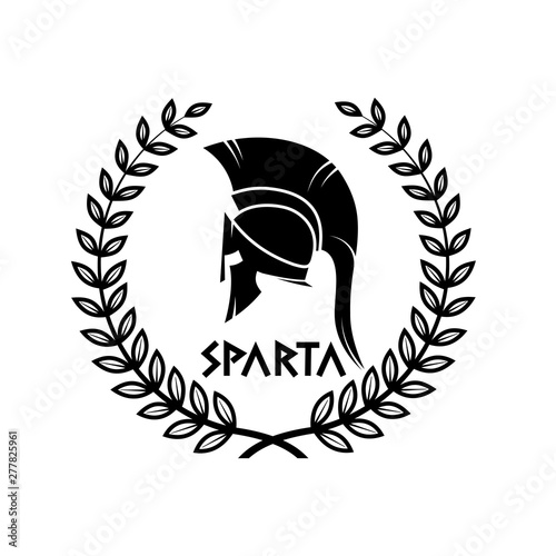 old shabby symbol of  Spartan warrior