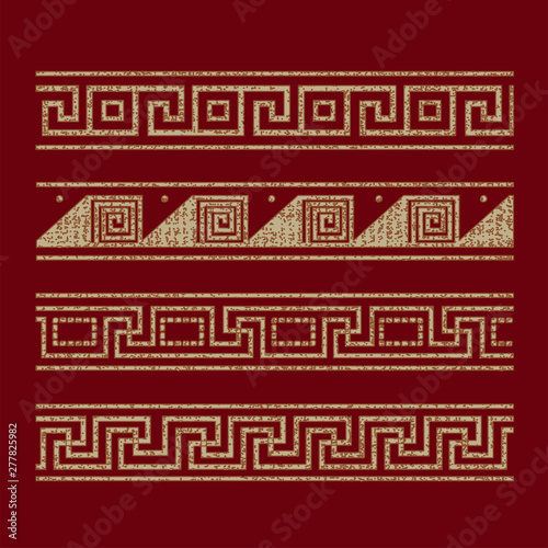 Elements of an antique ornament, vector illustration.
