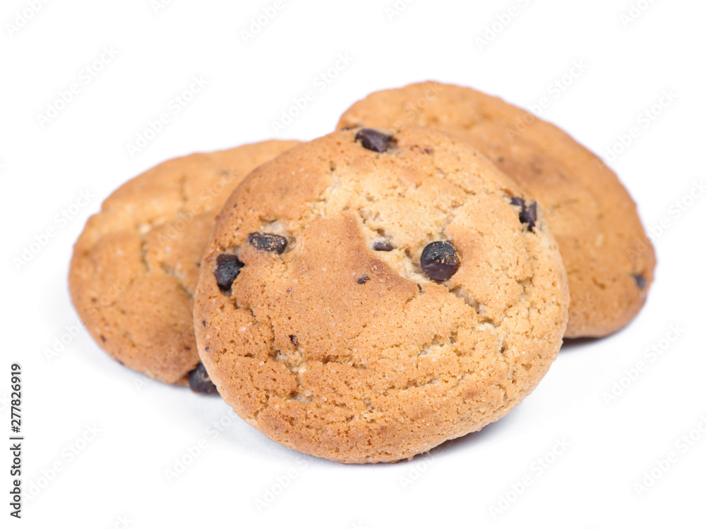 Heap of oatmeal cookies with chocolate chip Heap of oatmeal cookies with chocolate chip