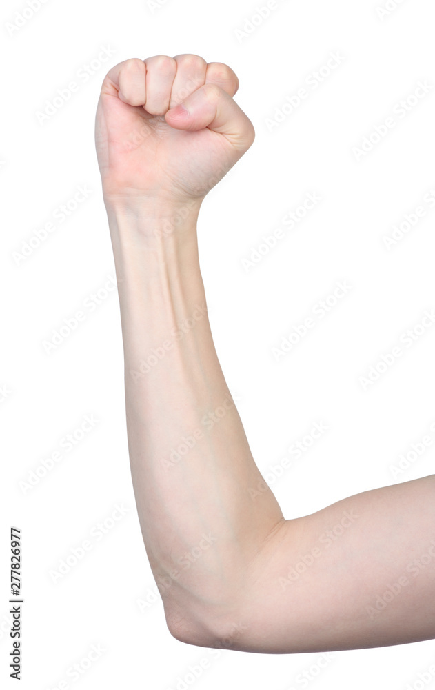 Male fist hand show power of person Male fist hand show power of person
