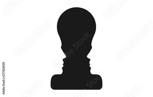 pawn icon with human silhouette. pawn vector graphic illustration