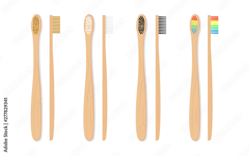 Bamboo toothbrush multiple bristle materials Bamboo toothbrush multiple bristle materials