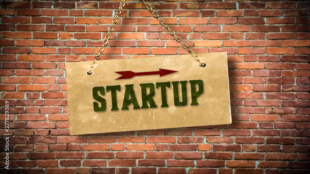 Fototapeta premium Street Sign to Startup