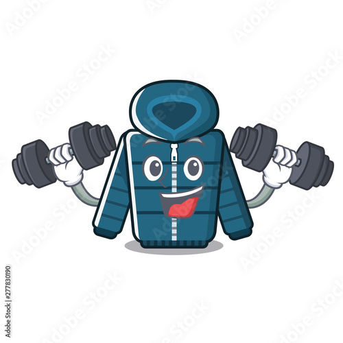 Fitness winter coat in the character shape