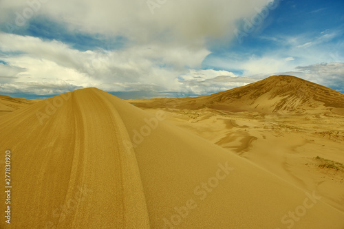 Mongolia. Sands Mongol Els, sandy dune desert,